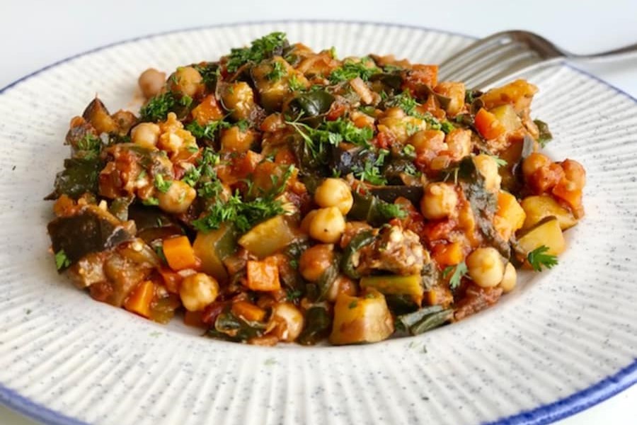 Kikkererwten-courgette